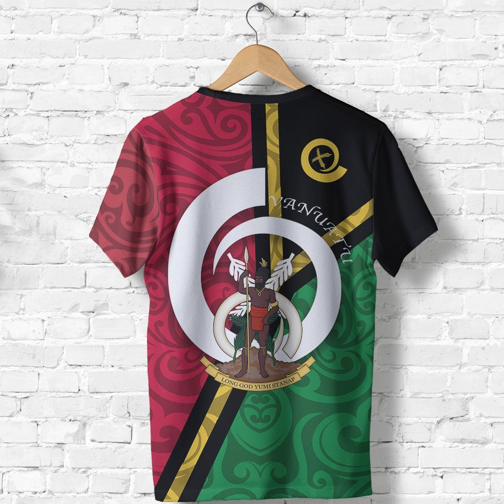 Vanuatu T Shirt Vanuatuan Flag Coat of Arms Design - Polynesian Pride