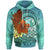 Tahiti Hoodie Tropical Flowers Style Unisex Blue - Polynesian Pride