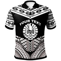 Tahiti Custom Polynesian Custom Polo Shirt Tribal Pattern Cool Style White Color Unisex Black - Polynesian Pride
