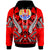 Tahiti Hoodie Tribal Sun Tattoo Red Color Unisex Red - Polynesian Pride