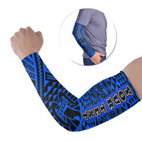 Tahiti Custom Personalised Arm Sleeve - Polynesian Style (Set of Two) Set of 2 Blue - Polynesian Pride