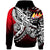 Tahiti Hoodie Tribal Jungle Pattern Color Unisex Red - Polynesian Pride