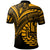 Tahiti Polo Shirt Gold Color Cross Style - Polynesian Pride