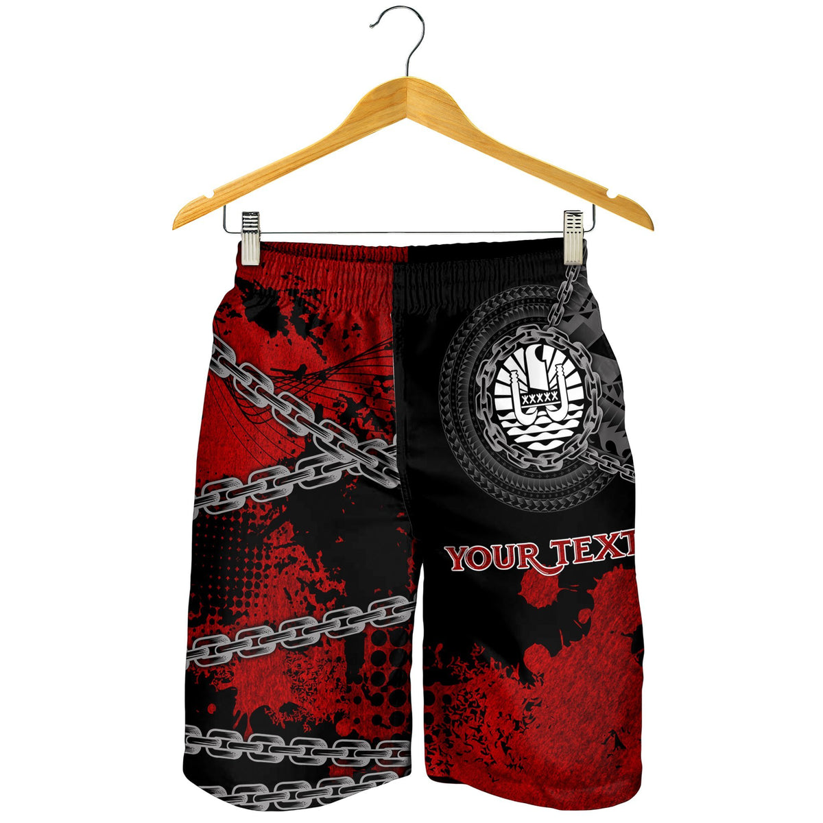 Tahiti Polynesian Personalised Men's Shorts - Polynesian Chain Style - Polynesian Pride