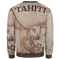 Tahiti Sweatshirt - Hibiscus Flowers Vintage Style - Polynesian Pride