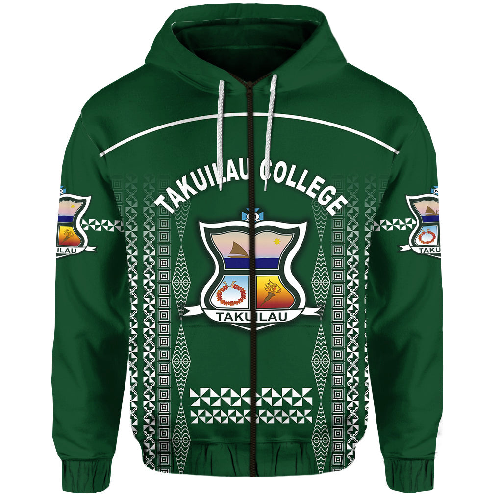 Custom Tonga Takuilau College Zip Hoodie Unique Style LT8 - Polynesian Pride