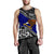 American Samoa Men Tank Top Fall In The Wave Blue - Polynesian Pride