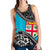 Fiji Women Racerback Tank Fall In The Wave K9 Blue - Polynesian Pride