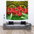 Hawaii Hibiscus Tropical Polynesian Tribal Tapestry - Suri Style - AH Wall Tapestry Black - Polynesian Pride