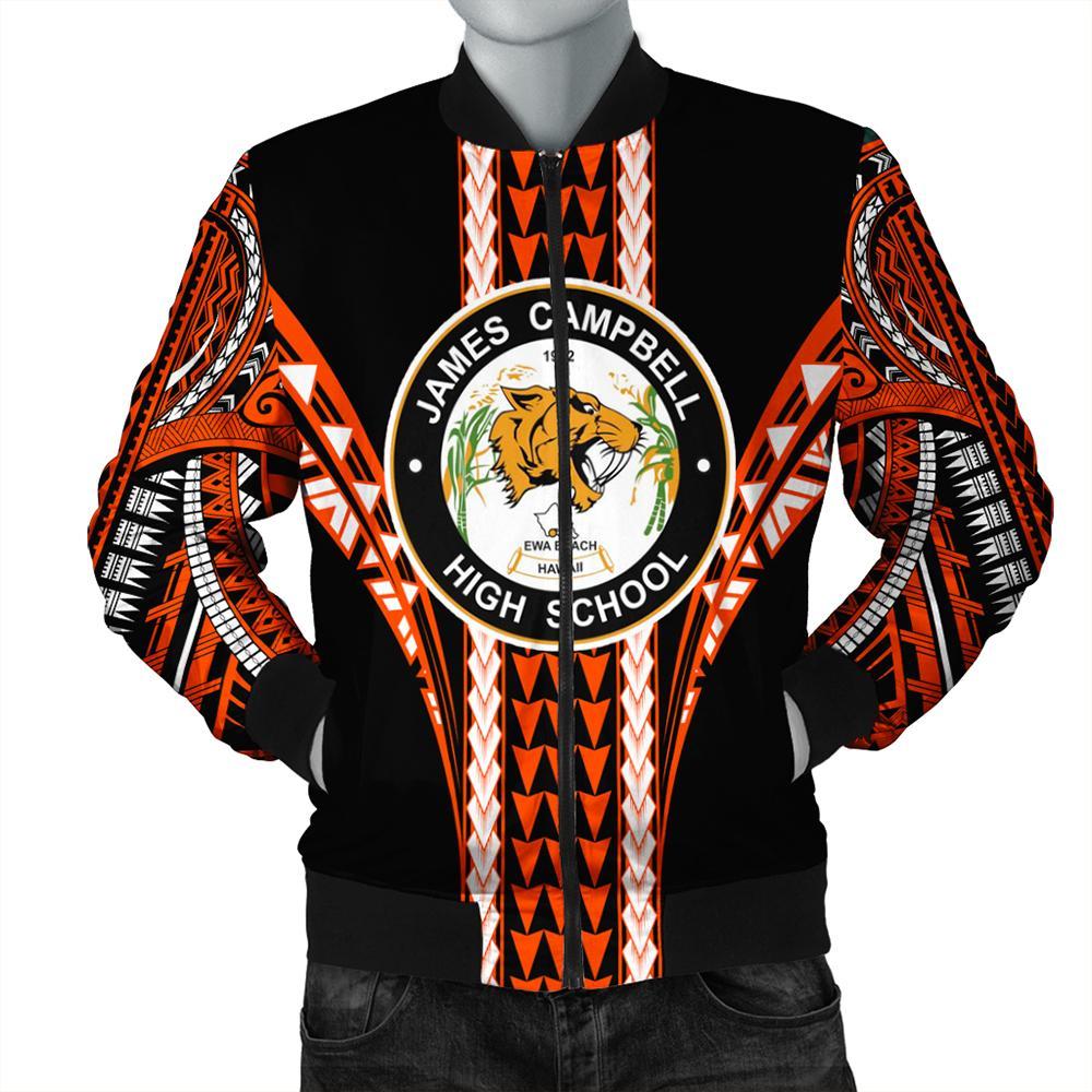 Hawaii Bomber Jacket - Campbell High Football Jersey Bomber Jacket - AH Orange Unisex - Polynesian Pride