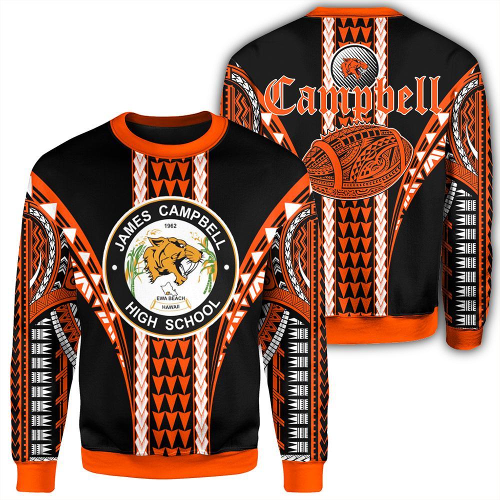 Hawaii - Campbell High Football Jersey Sweatshirt - AH Unisex Orange - Polynesian Pride