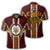 Hawaii Polo Shirt Castle High Football Jersey Polo Shirt Unisex Burgundy - Polynesian Pride