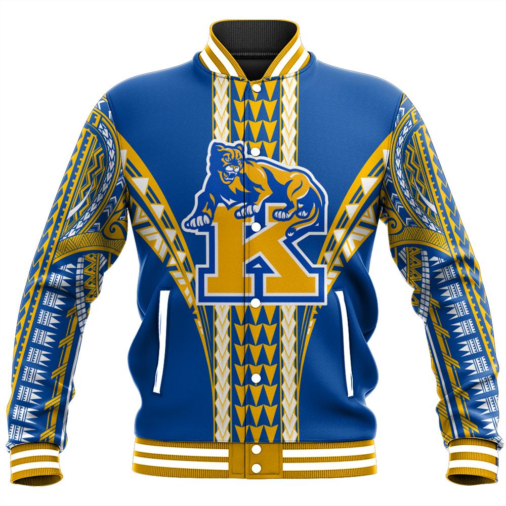 Hawaii Baseball Jacket - Kaiser High Baseball Jacket - AH Unisex Blue - Polynesian Pride