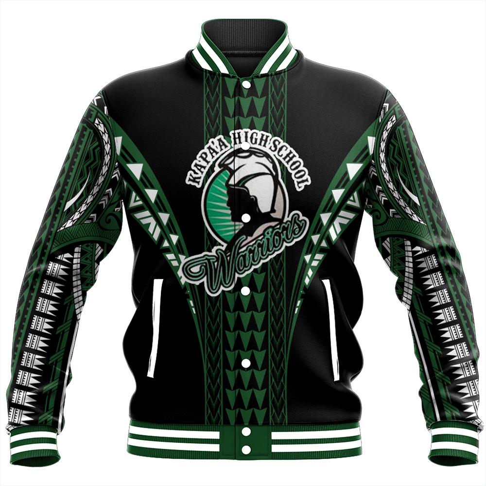 Hawaii Baseball Jacket - Kapaa High Baseball Jacket - AH Unisex Black - Polynesian Pride