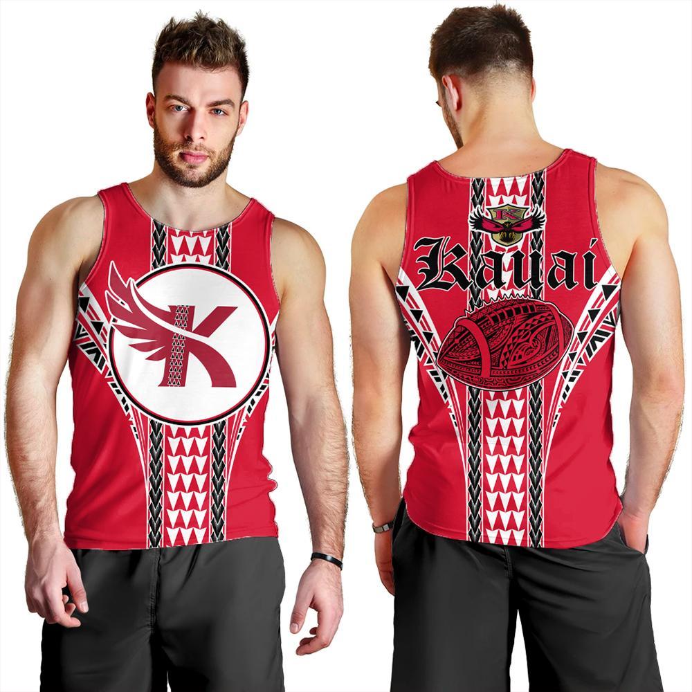 Hawaii Men's Tank Top - Kauai High Football Jersey Men's Tank Top - AH Red - Polynesian Pride