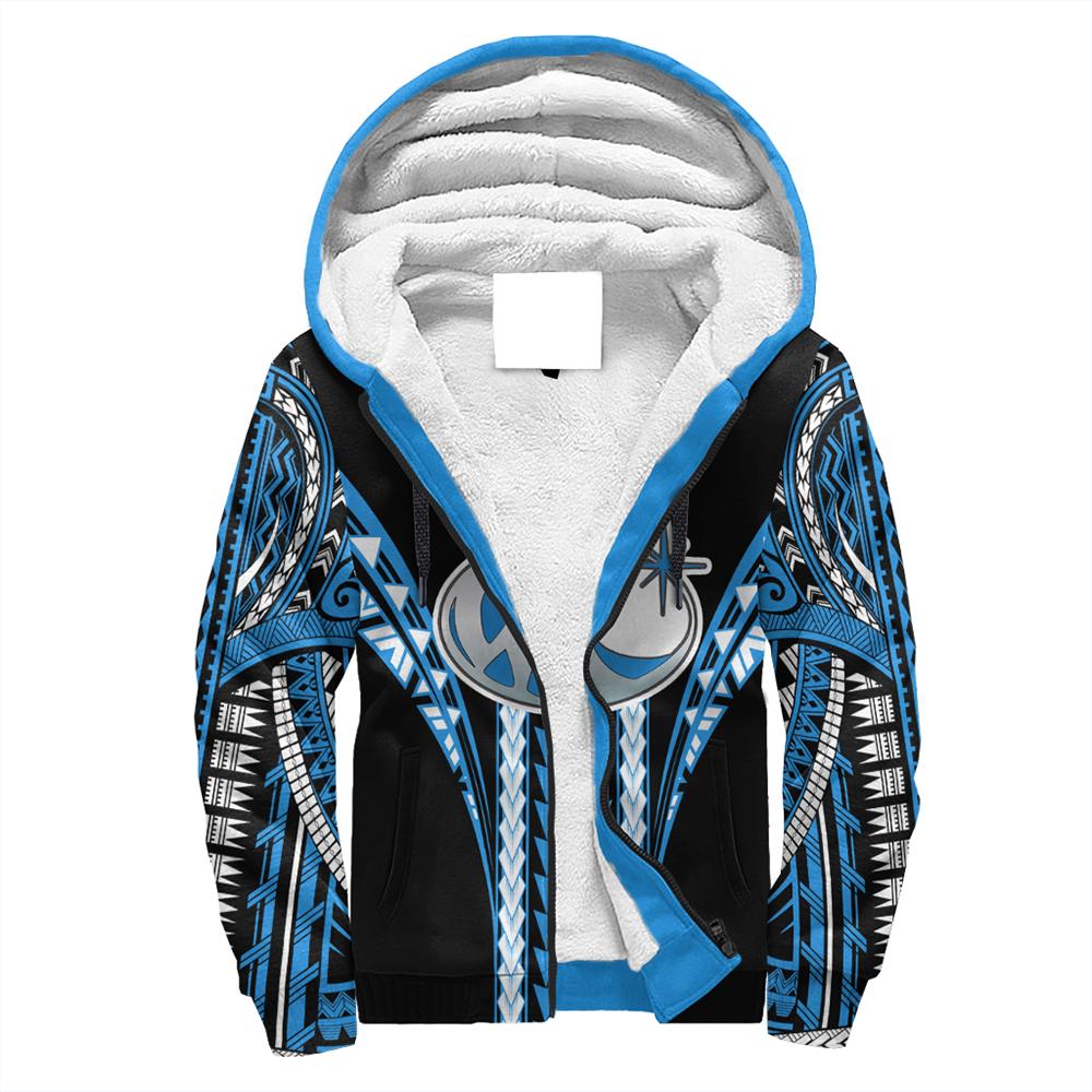 Hawaii - Kealakehe High Football Jersey Sherpa Hoodie - AH Blue - Polynesian Pride