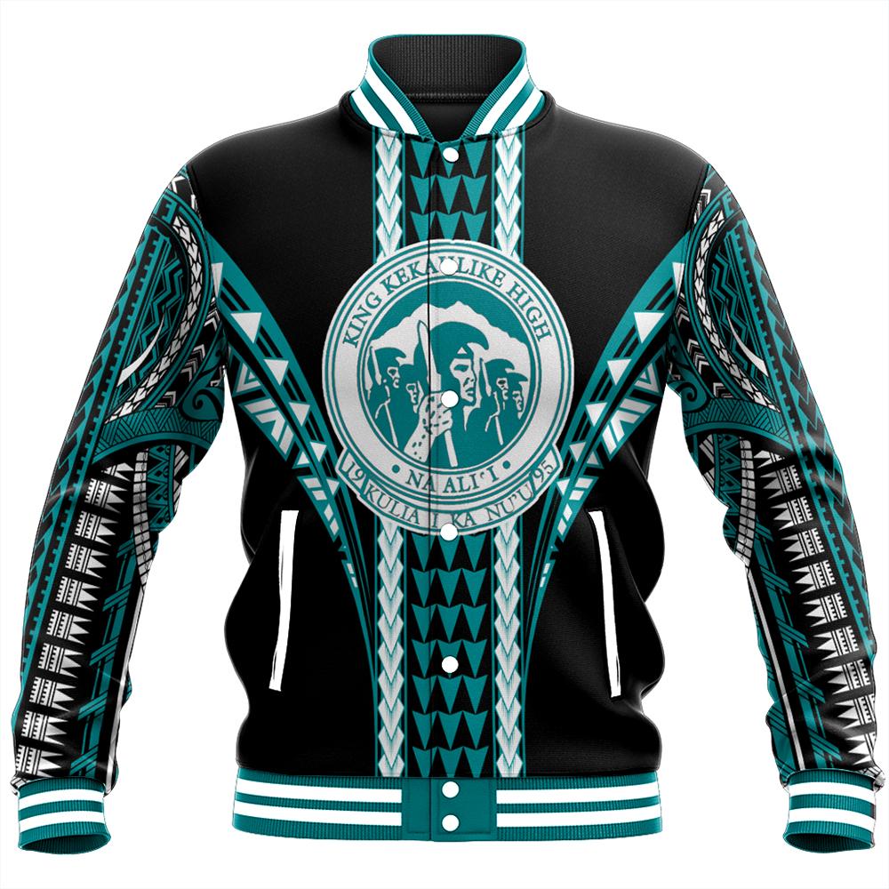 Hawaii Baseball Jacket - King Kekaulike High Baseball Jacket - AH Unisex Black - Polynesian Pride