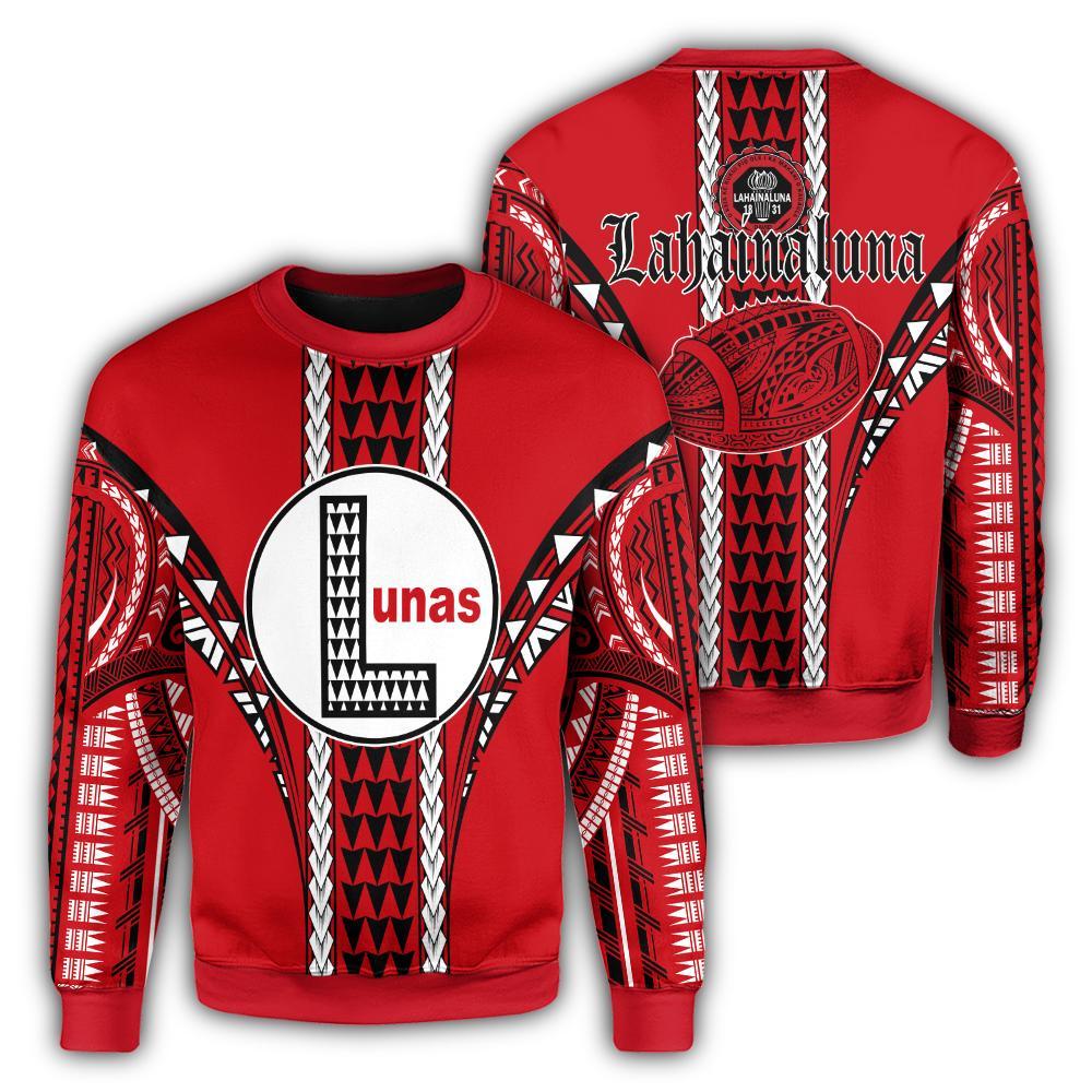 Hawaii - Lahainaluna High Football Jersey Sweatshirt - AH Unisex Red - Polynesian Pride