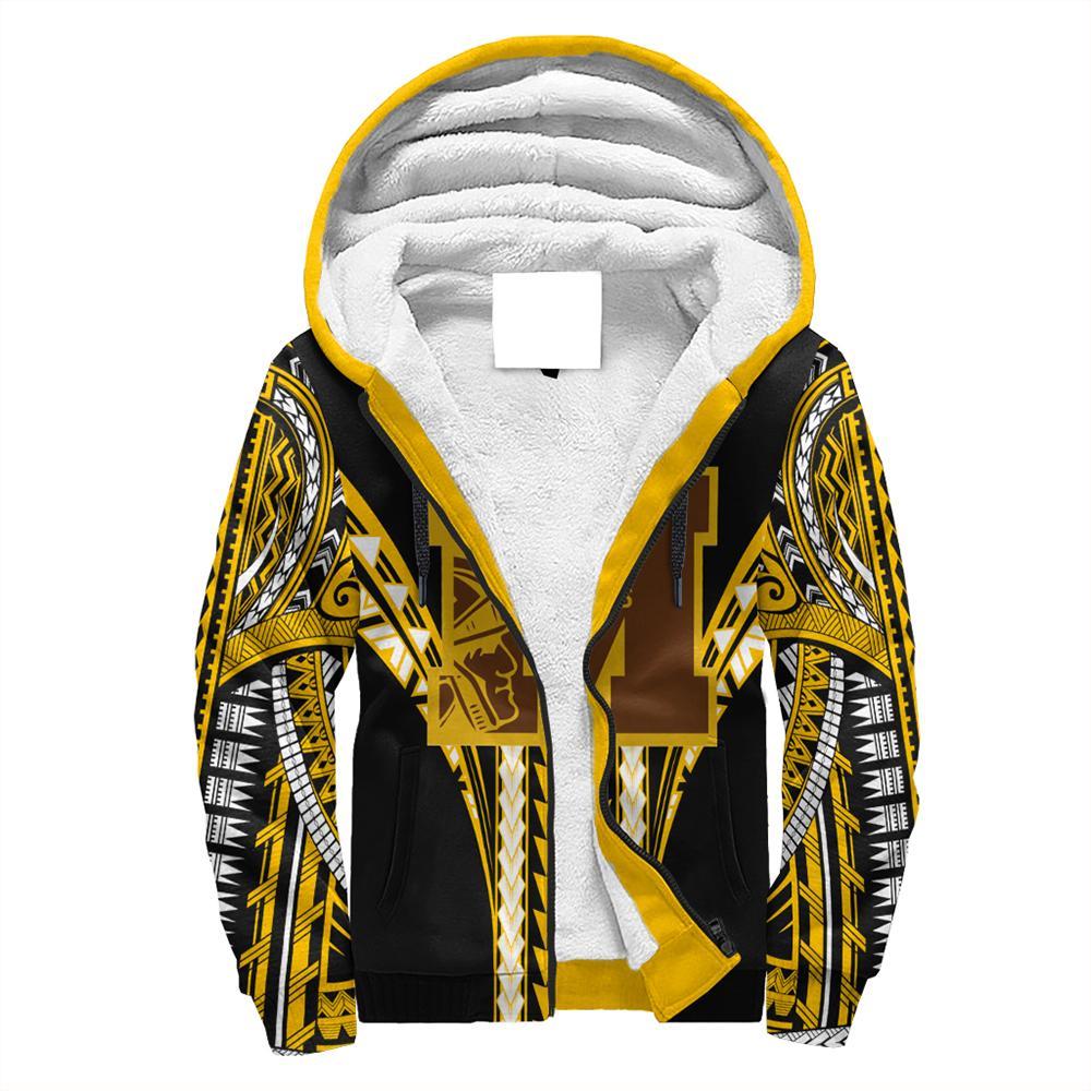 Hawaii - Mililani High Football Jersey Sherpa Hoodie - AH Yellow - Polynesian Pride