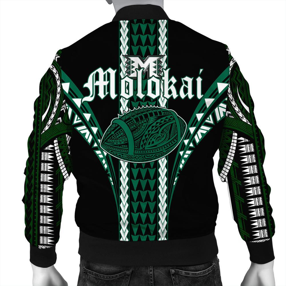 Hawaii Bomber Jacket - Molokai High Football Jersey Bomber Jacket - AH - Polynesian Pride