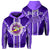 Hawaii Hoodie Pearl City High Football Jersey Hoodie Zip Unisex Purple - Polynesian Pride