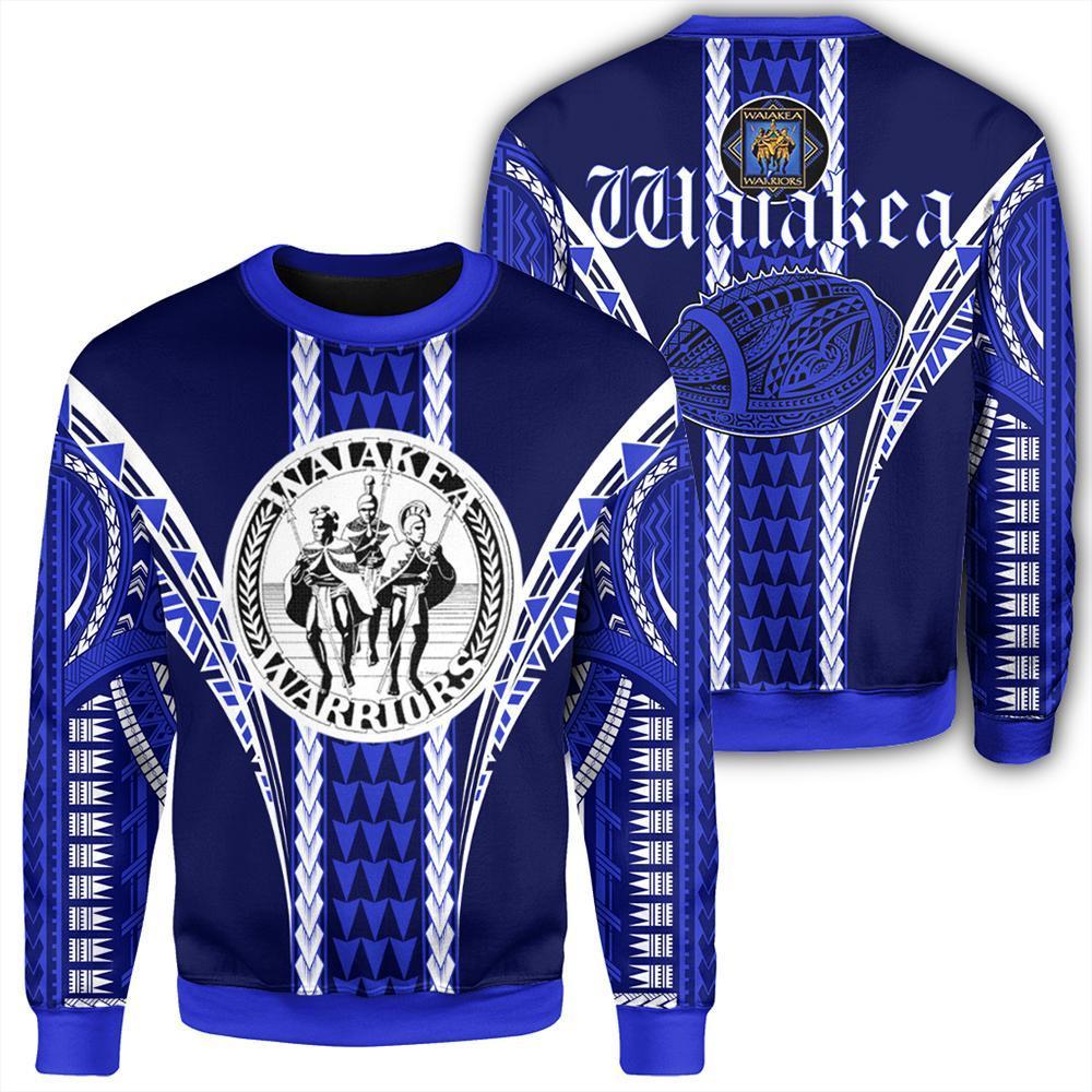 Hawaii - Waiakea High Football Jersey Sweatshirt - AH Unisex Blue - Polynesian Pride