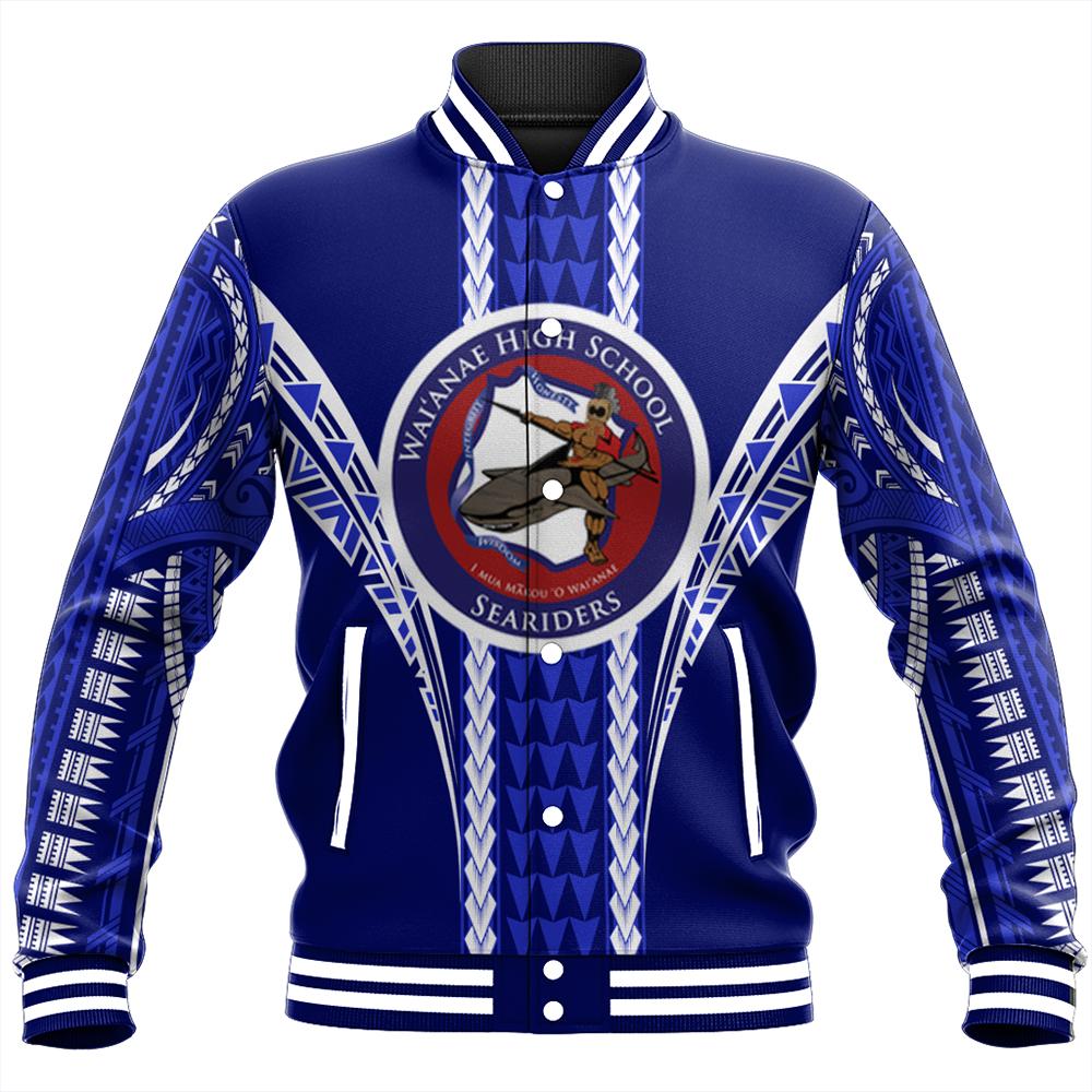 Hawaii Baseball Jacket - Waianae High Baseball Jacket - AH Unisex Blue - Polynesian Pride