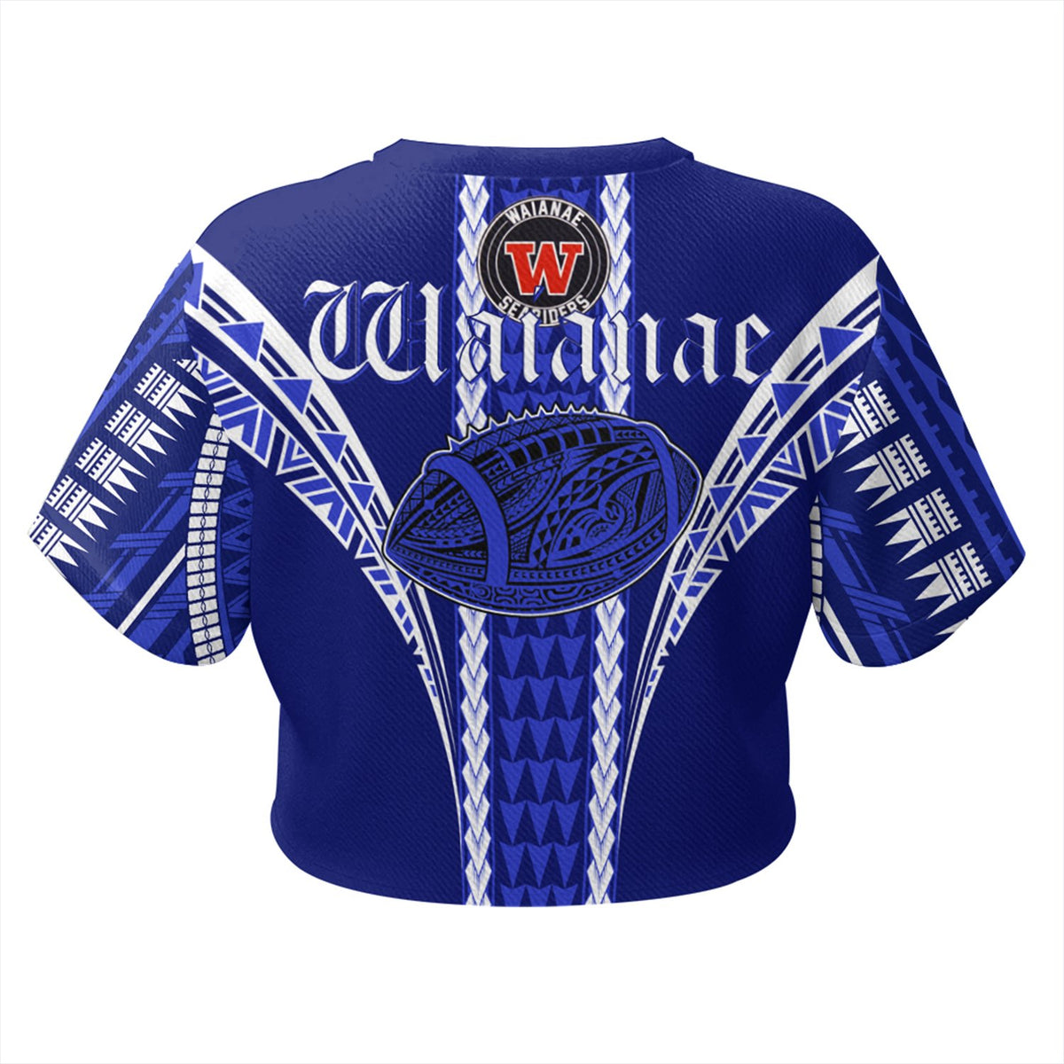 Hawaii - Waianae High Football Jersey Crop Top T-shirt - AH - Polynesian Pride