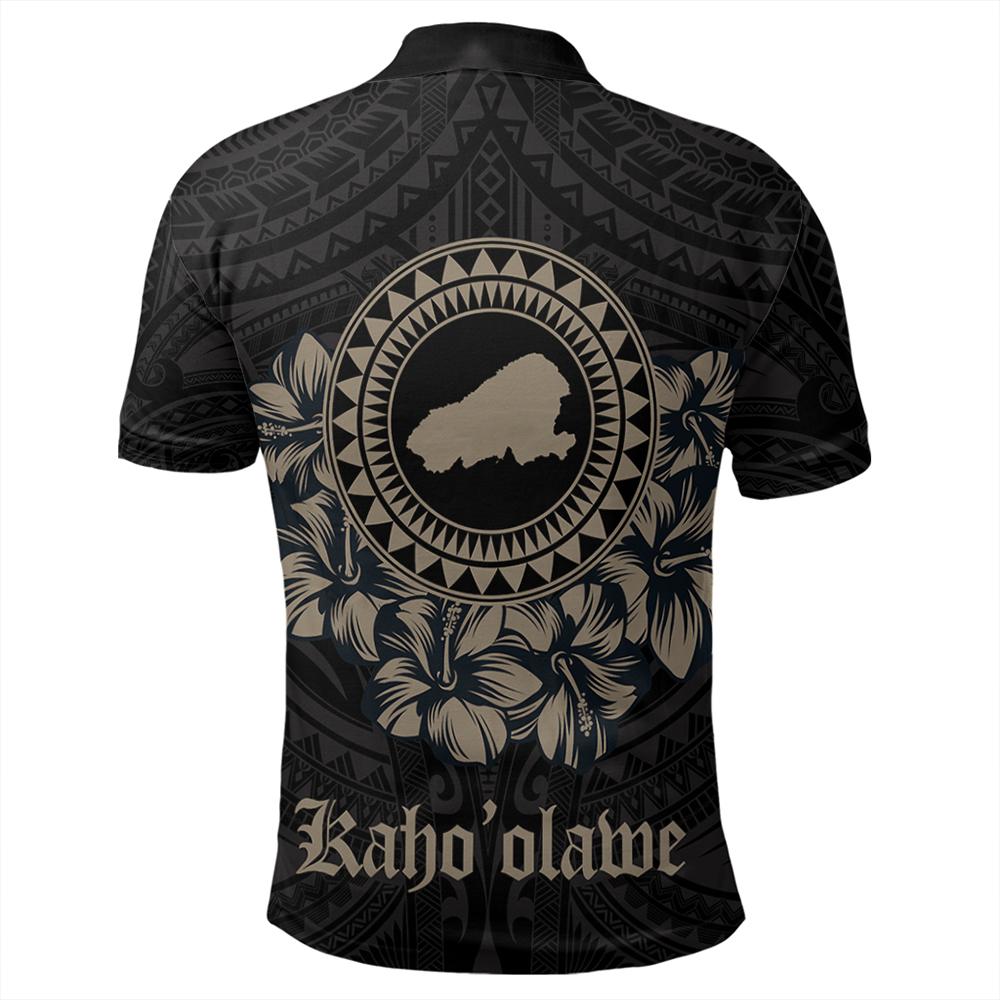Kahoolawe Map Hibiscus Polynesian Polo Shirt Lithe Style - Polynesian Pride