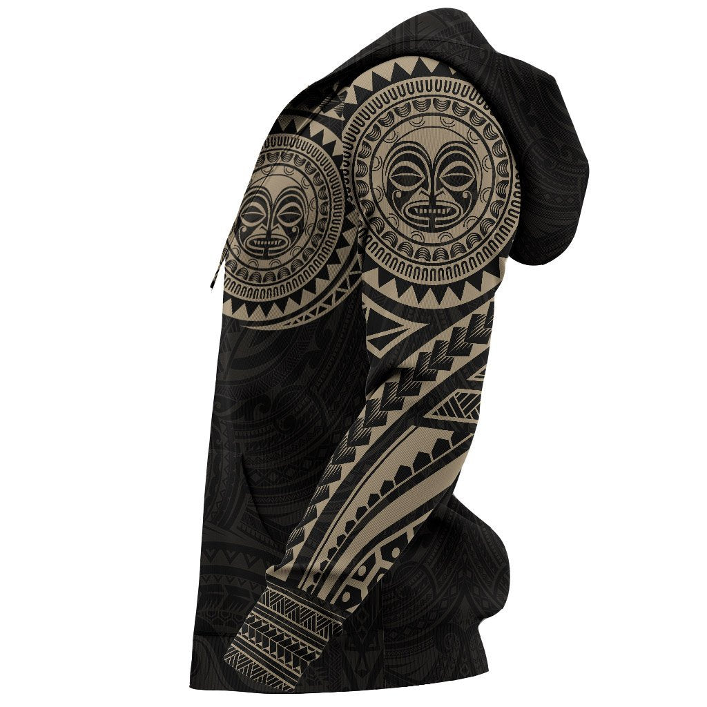 Hoodie Polynesian Tiki Face Tattoo Style - Polynesian Pride