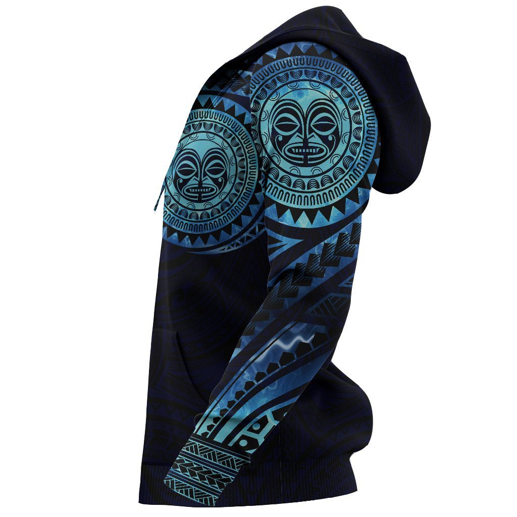 Hoodie Polynesian Tiki Face Tattoo Style Special Version - Polynesian Pride