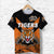 Custom Papua New Guinea Lae Snax Tigers T Shirt Rugby Original Style Orange, Custom Text and Number LT8 - Polynesian Pride