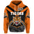 Custom Papua New Guinea Lae Snax Tigers Zip Hoodie Rugby Original Style Black, Custom Text and Number LT8 - Polynesian Pride