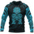 Tiki Maori Tattoo All Over Hoodie Blue Unisex Blue - Polynesian Pride