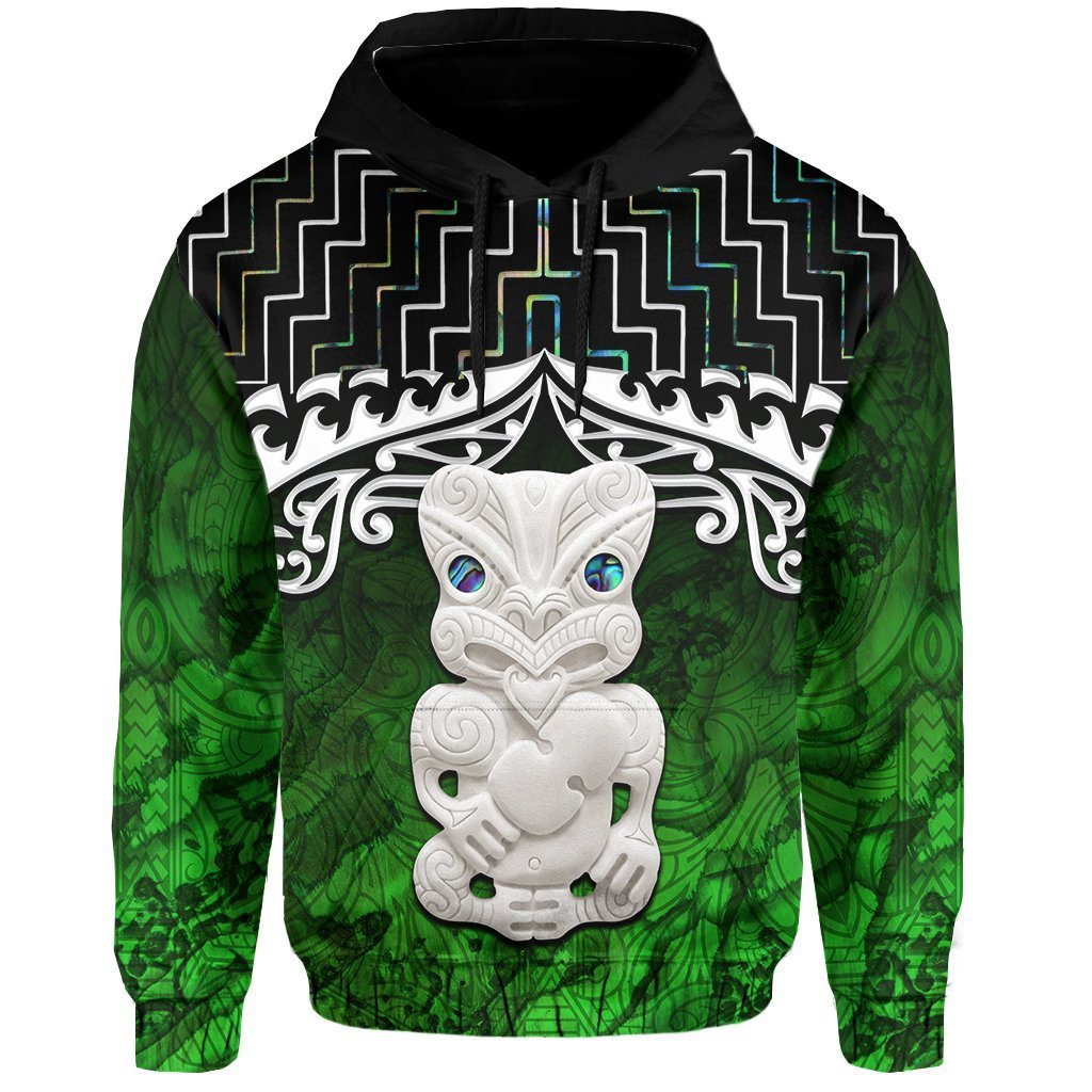 New Zealand Maori Hoodie, Poutama Hei Tiki Pullover Hoodie - Polynesian Pride