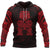 Tiki Maori Tattoo All Over Hoodie Red Unisex Red - Polynesian Pride