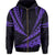 Polynesian Kakau Kanaka Maoli Map Hawaii Zip Hoodie Purlple - Polynesian Pride