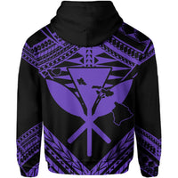 Hawaii Shark Polynesian Kanaka Purple Hoodie (Zip up) Candy Style - Polynesian Pride
