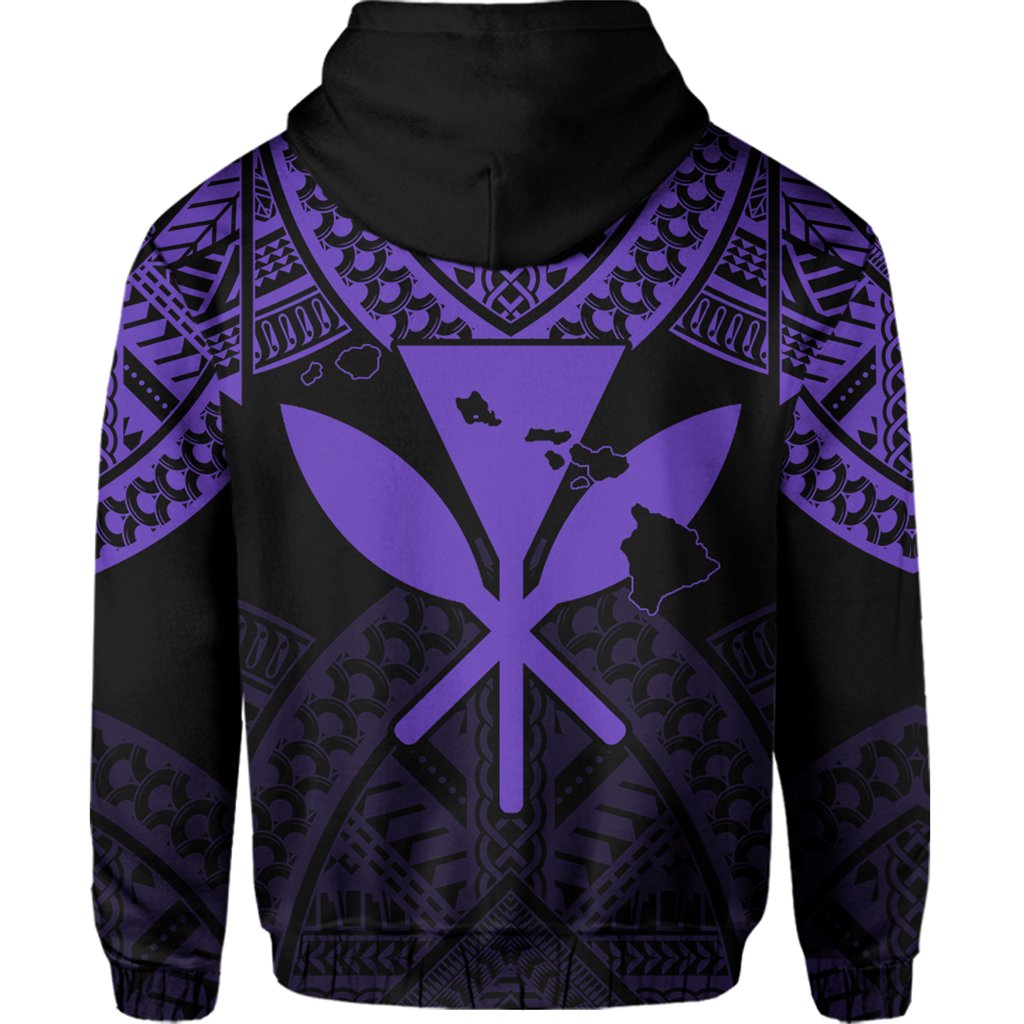 Hawaii Polynesian Hoodie Limited (Zip up) Tab Style Purple - Polynesian Pride