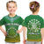 Custom Cook Islands T Shirt Circle Pattern Mix Sea Turtle Green Version LT14 Kid Green - Polynesian Pride