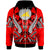 Tokelau Zip Hoodie Tribal Sun Tattoo Red Color Unisex Red - Polynesian Pride