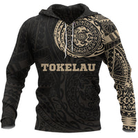 Tokelau Hoodie Tokelau Polynesian Tattoo Style Unisex Black-Gold - Polynesian Pride