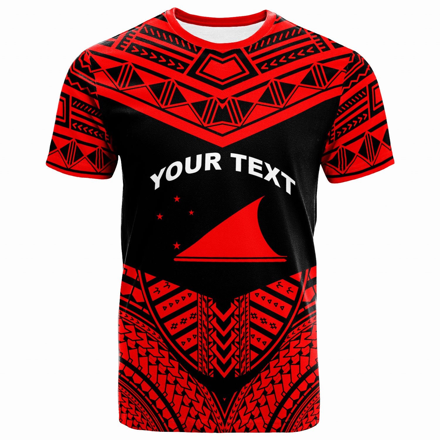 Tokelau Custom T Shirt Tribal Pattern Cool Style Red Color Unisex Red - Polynesian Pride