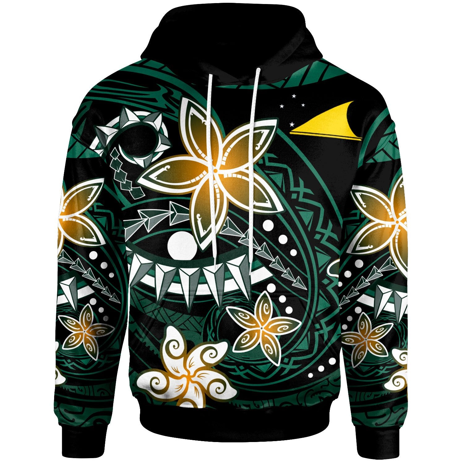 Tokelau Hoodie Spring Style Black Color Unisex Black - Polynesian Pride