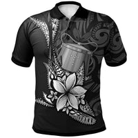 Tokelau Custom Polo Shirt Fish With Plumeria Flowers Style Unisex Black - Polynesian Pride