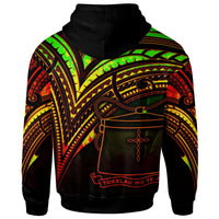 Tokelau Zip Hoodie Reggae Color Cross Style - Polynesian Pride