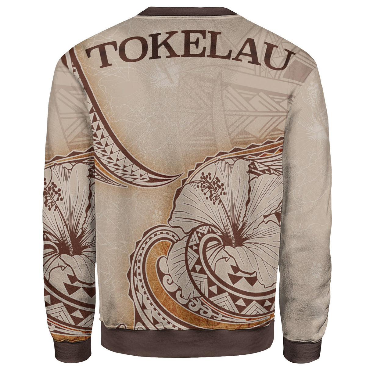 Tokelau Sweatshirt - Hibiscus Flowers Vintage Style - Polynesian Pride