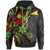 Tokelau Hoodie Tribal Flower With Special Turtles Unisex Black - Polynesian Pride