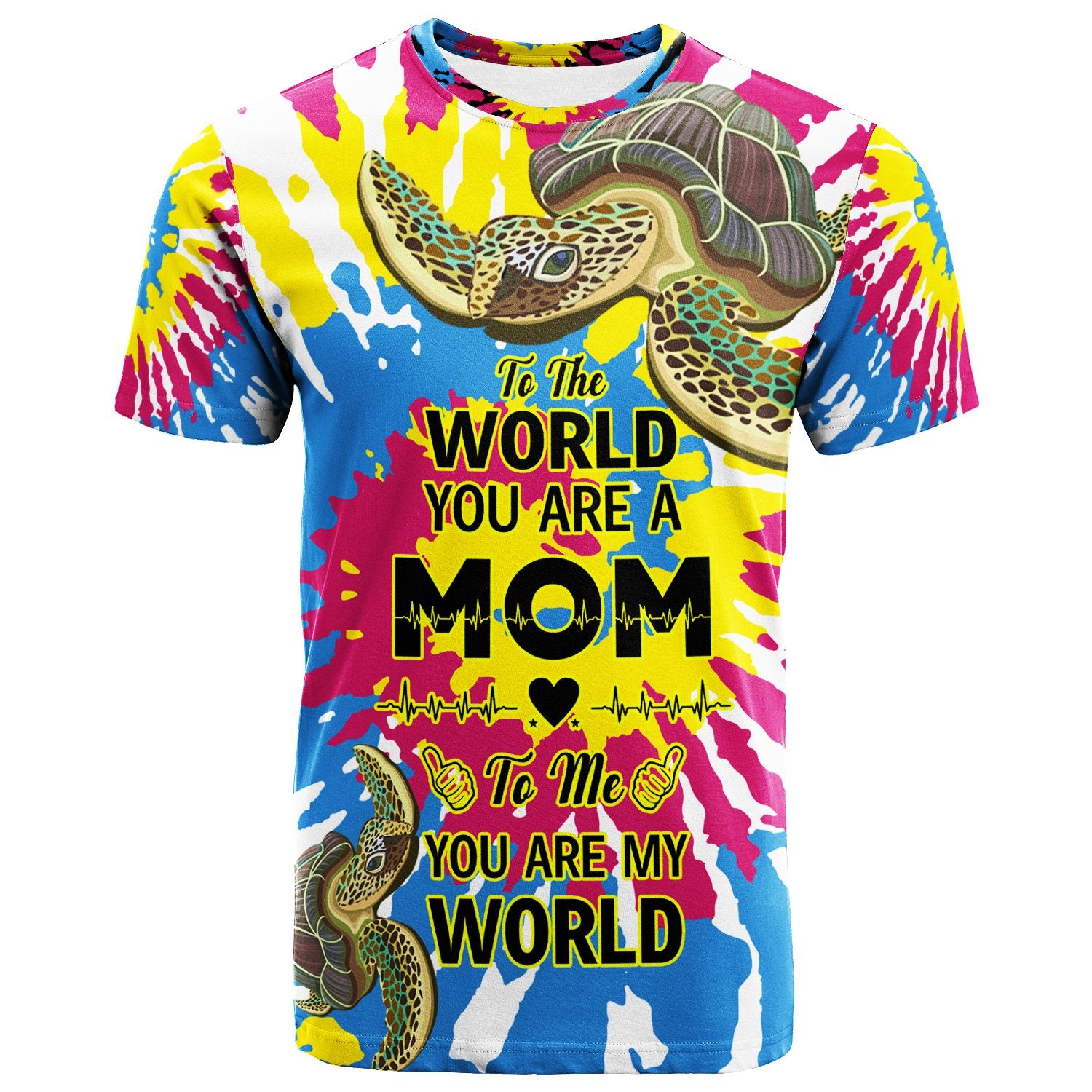 Polynesian T Shirt Loving Mom Unisex Rainbow Color - Polynesian Pride