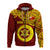 Custom Tonga High School Zip Hoodie Maroon and Gold LT4 - Polynesian Pride